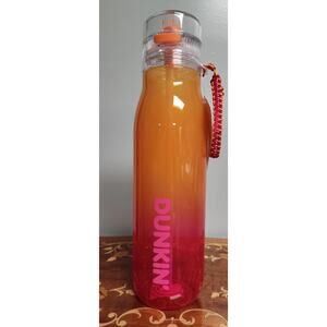 Dunkin 40oz Hydration Bottle 2024 New Orange And Pink Water Bottle with straw